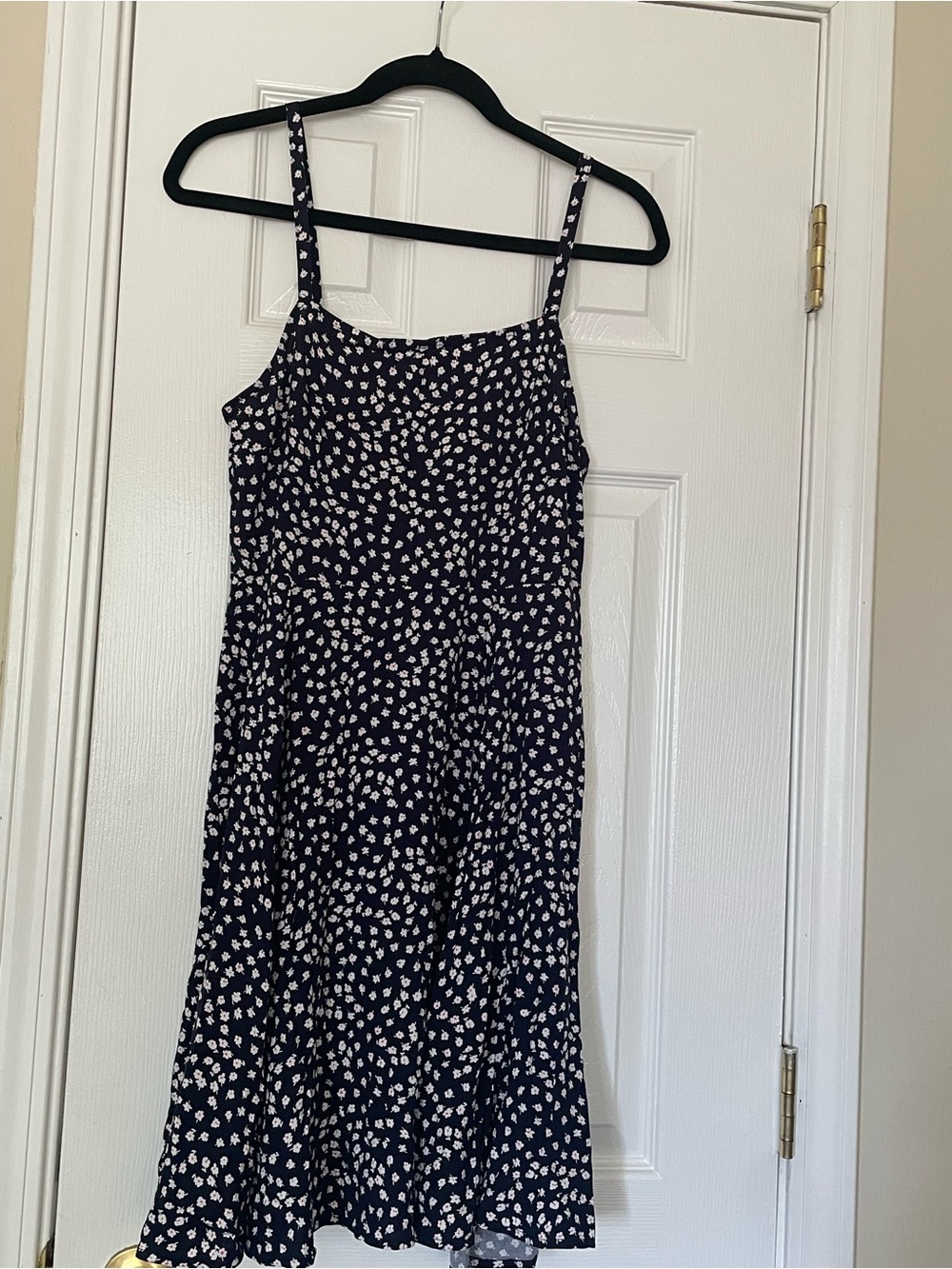 GAP Navy Floral Dress with White and Pink Accents